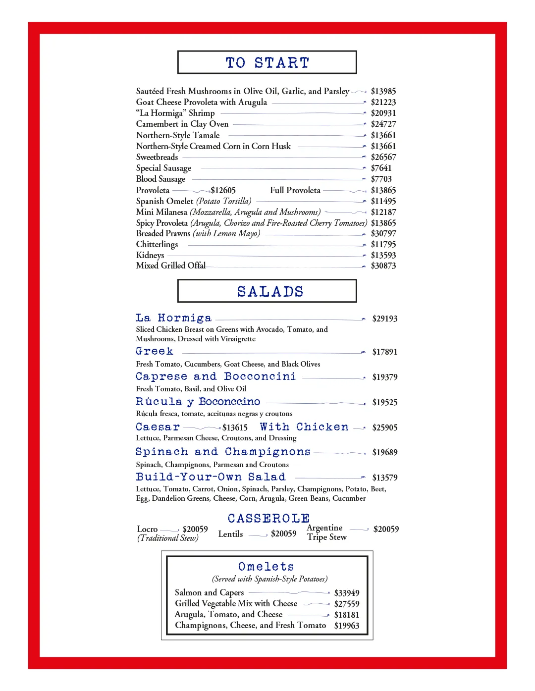 Menu — Page 2